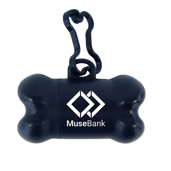 Navy Blue color option for Bone Shaped Pet Bag Dispenser   1 Color Imprint