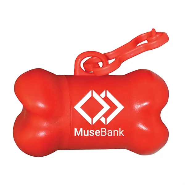 Red color option for Bone Shaped Pet Bag Dispenser   1 Color Imprint