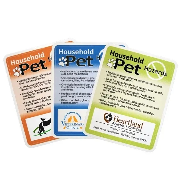 Royal Blue color option for Household Pet Hazards Decal