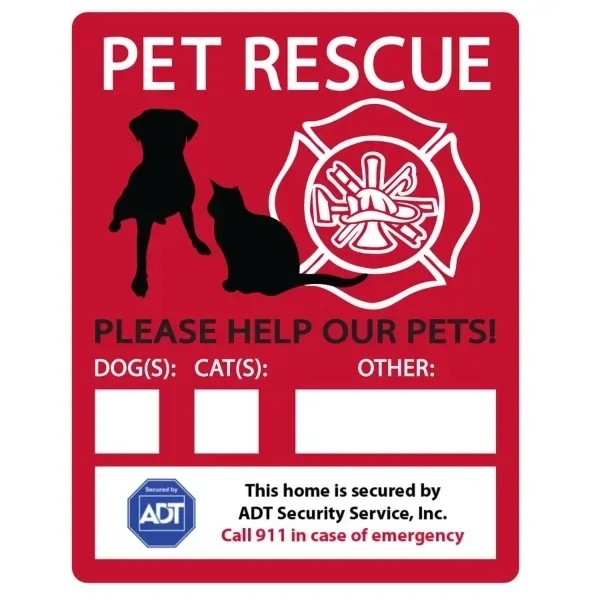 Red color option for Emergency Rescue Window Decal