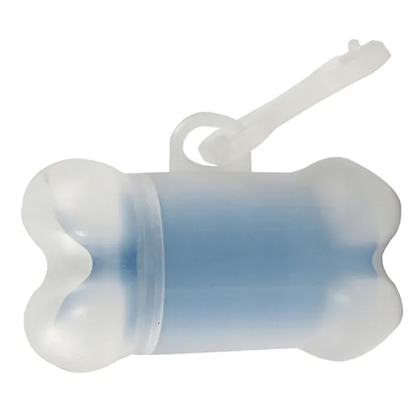 Clear-Royal Blue color option for Clear Bone Shaped Pet Bag Dispenser   1 Color Imprint