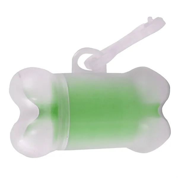 Clear-Kelly Green color option for Clear Bone Shaped Pet Bag Dispenser   Full Color