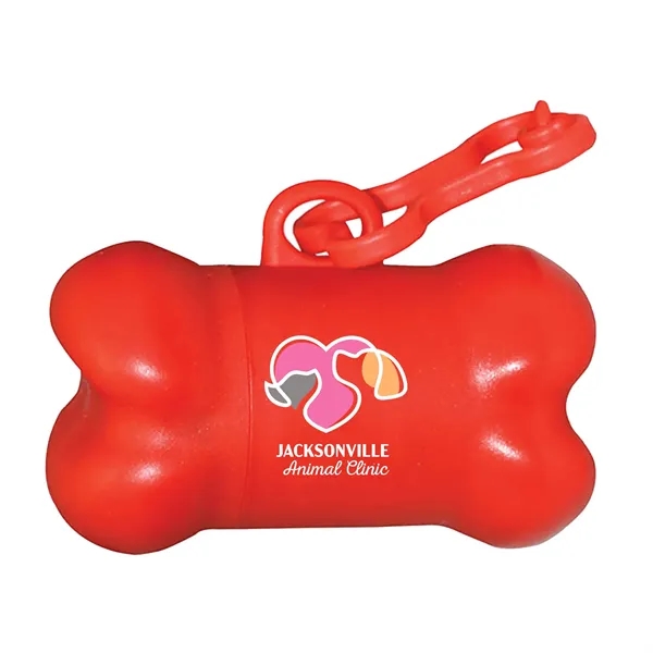 Red color option for Bone Shaped Pet Bag Dispenser