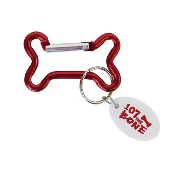 Red color option for Bone Shaped Carabiner Key Ring