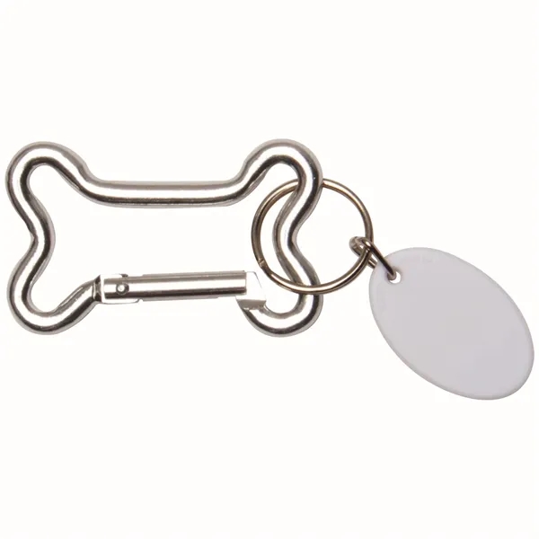 Silver color option for Bone Shaped Carabiner Key Ring