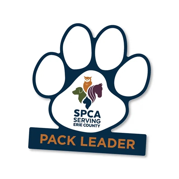 Full Color color option for 5" Paw Shape Decal W/ Footer