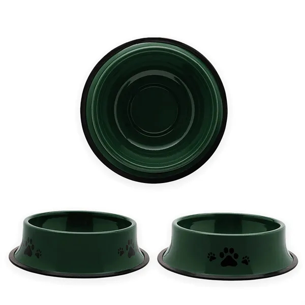 Green color option for 9" Stainless Steel Pet Bowl