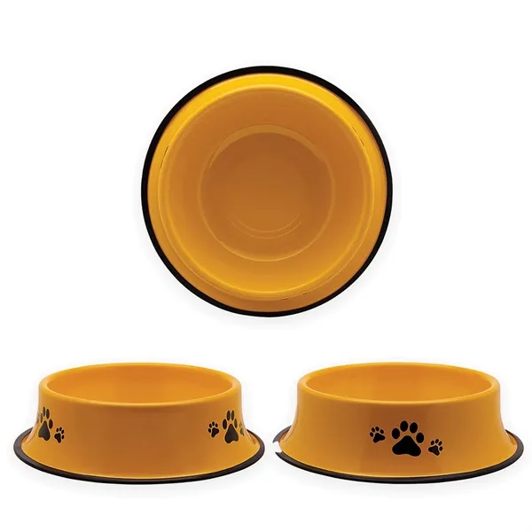 Yellow color option for 9" Stainless Steel Pet Bowl