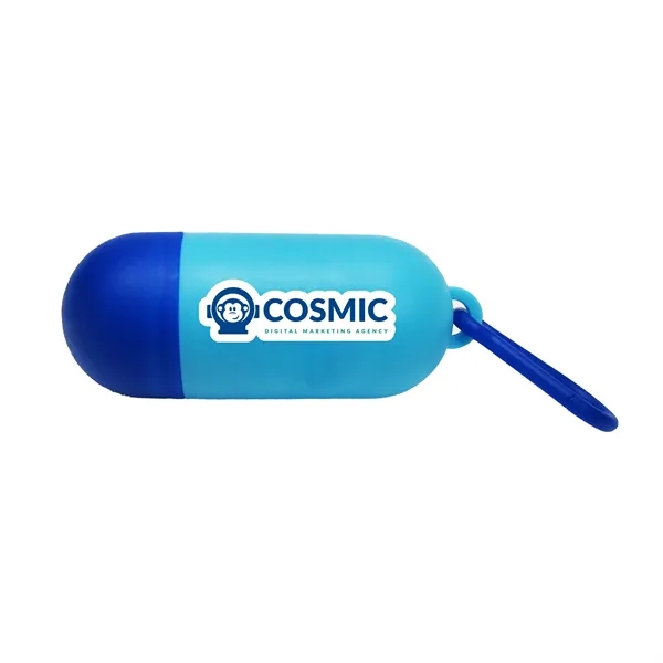 Blue color option for Two Toned Capsule Shaped Pet Bag Dispenser