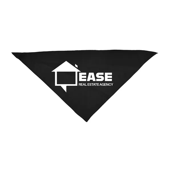 Black color option for Small Triangle Pet Bandana W/ Screen Print