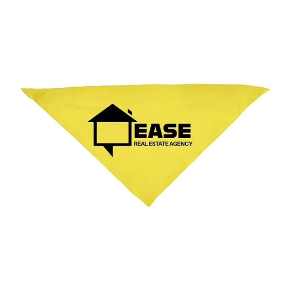 Bright Yellow color option for Small Triangle Pet Bandana W/ Screen Print