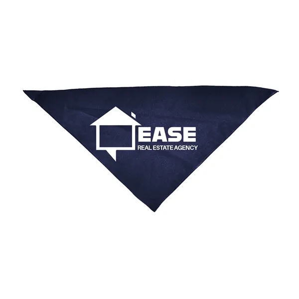 Navy Blue color option for Small Triangle Pet Bandana W/ Screen Print
