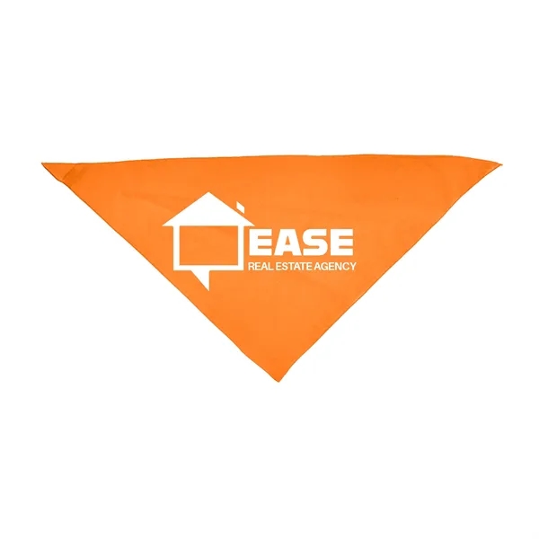 Orange color option for Small Triangle Pet Bandana W/ Screen Print