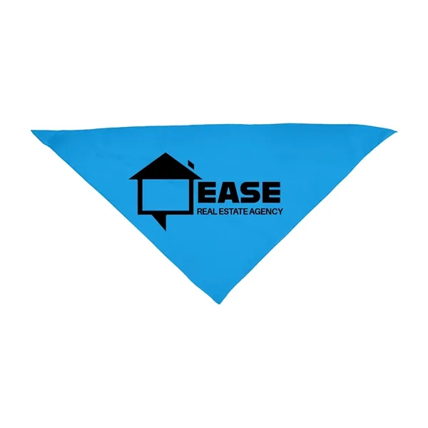 Turquoise color option for Small Triangle Pet Bandana W/ Screen Print