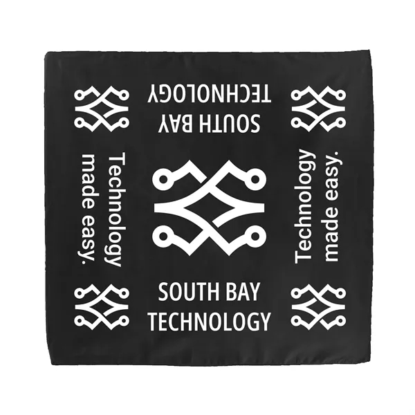 Black color option for Solid Colored Bandana With Screen Print