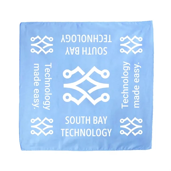 Columbia Blue color option for Solid Colored Bandana With Screen Print