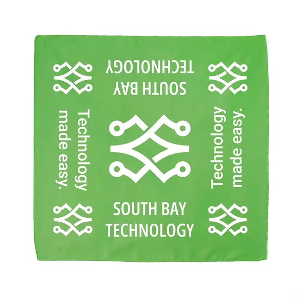 Kelly Green color option for Solid Colored Bandana With Screen Print