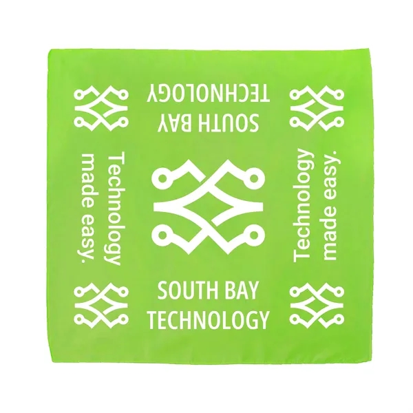 Lime color option for Solid Colored Bandana With Screen Print