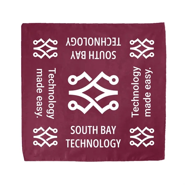 Maroon color option for Solid Colored Bandana With Screen Print