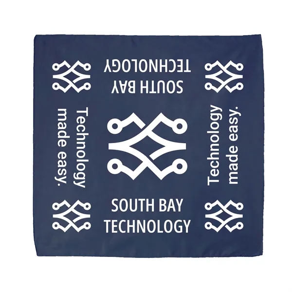 Navy Blue color option for Solid Colored Bandana With Screen Print