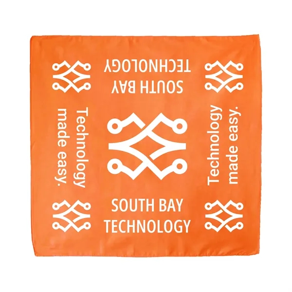 Orange color option for Solid Colored Bandana With Screen Print