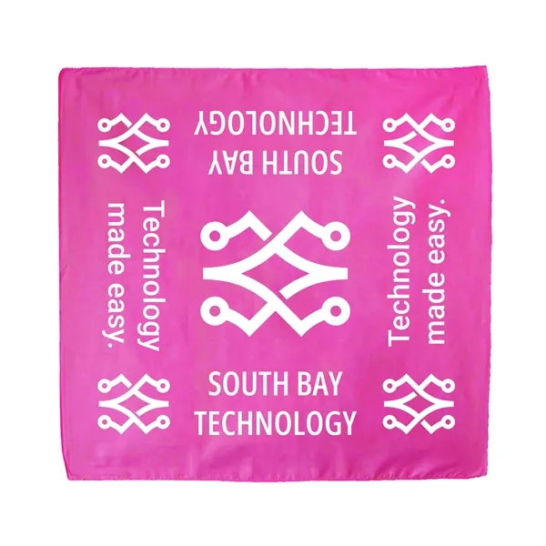 Pink color option for Solid Colored Bandana With Screen Print