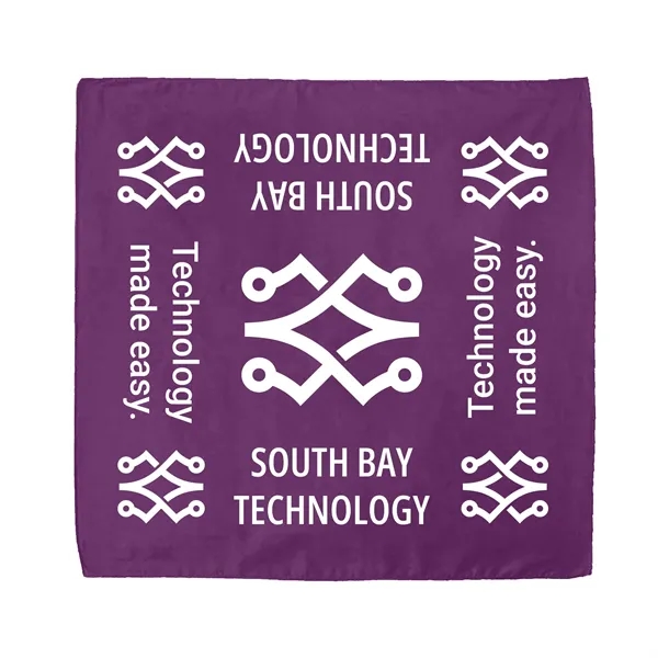 Purple color option for Solid Colored Bandana With Screen Print