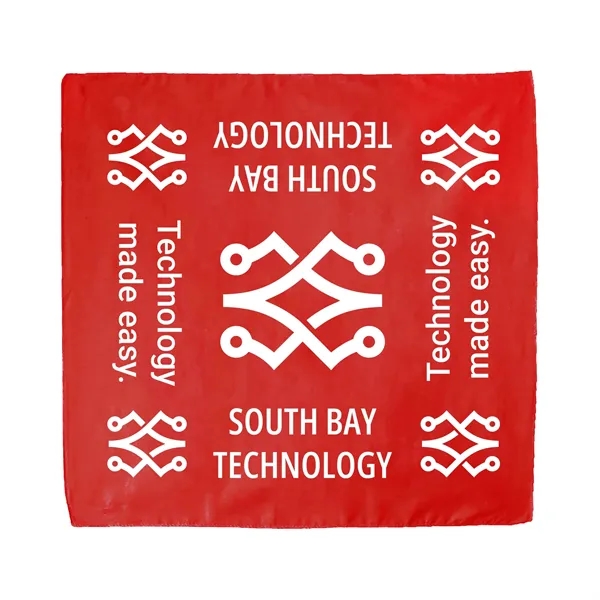 Red color option for Solid Colored Bandana With Screen Print