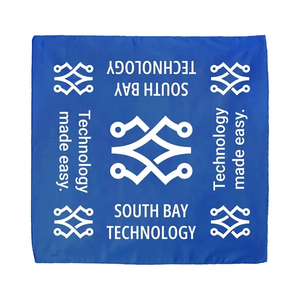 Royal Blue color option for Solid Colored Bandana With Screen Print