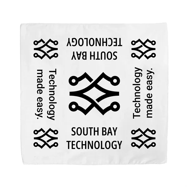 White color option for Solid Colored Bandana With Screen Print