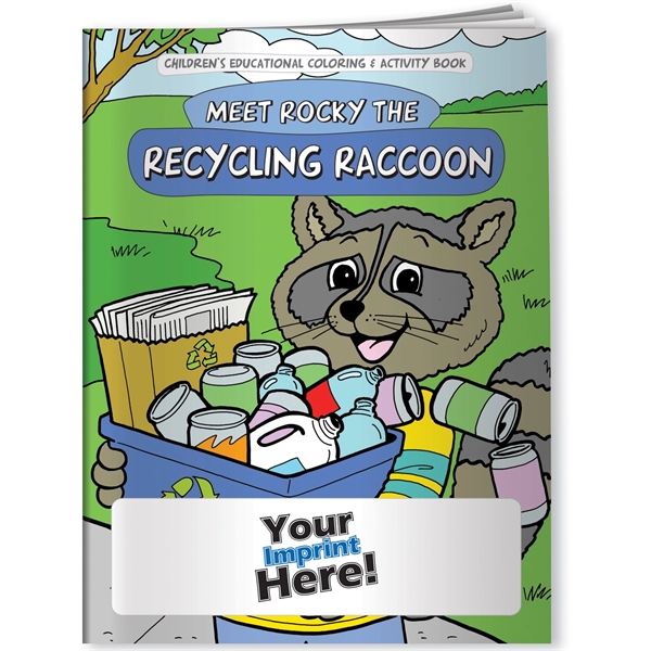 Multi Color color option for Coloring Book   Meet Rocky The Recycling Raccoon
