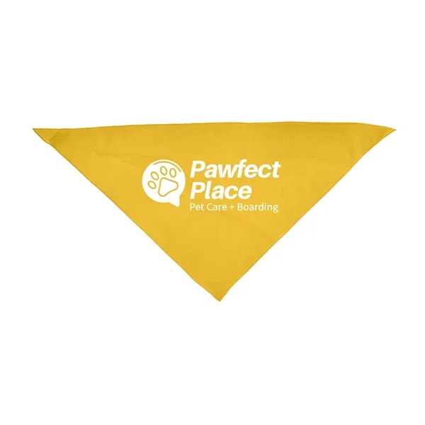 Athletic Gold color option for Large Triangle Pet Bandana W/ Screen Print