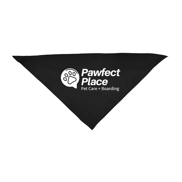 Black color option for Large Triangle Pet Bandana W/ Screen Print