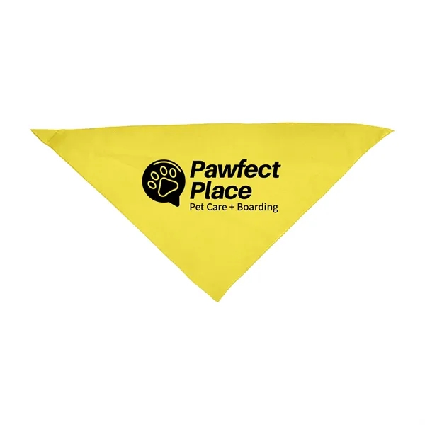Bright Yellow color option for Large Triangle Pet Bandana W/ Screen Print