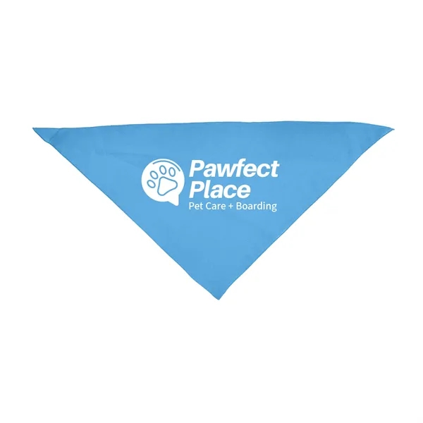 Columbia Blue color option for Large Triangle Pet Bandana W/ Screen Print