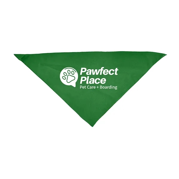 Forest Green color option for Large Triangle Pet Bandana W/ Screen Print