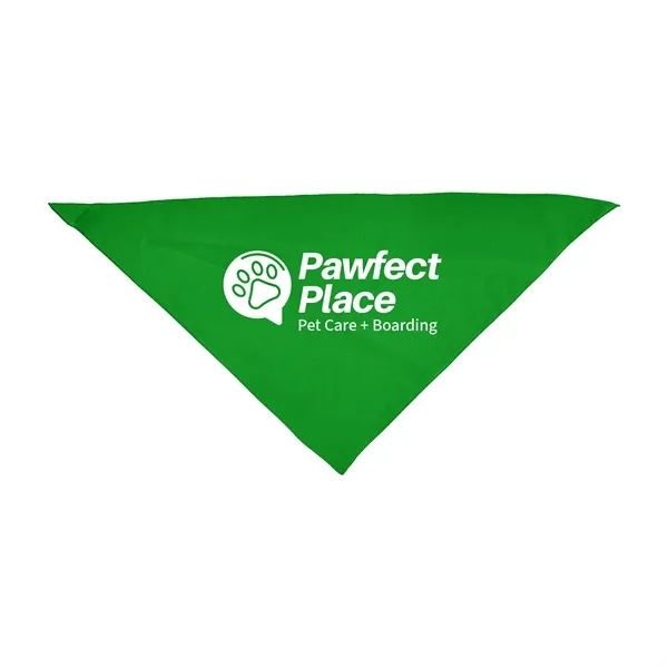 Kelly Green color option for Large Triangle Pet Bandana W/ Screen Print