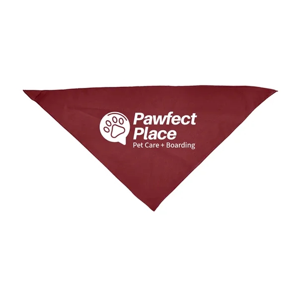 Maroon color option for Large Triangle Pet Bandana W/ Screen Print