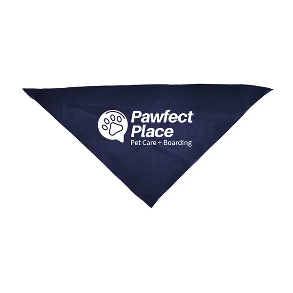Navy Blue color option for Large Triangle Pet Bandana W/ Screen Print