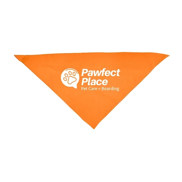 Orange color option for Large Triangle Pet Bandana W/ Screen Print