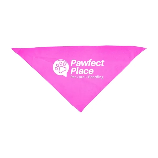 Pink color option for Large Triangle Pet Bandana W/ Screen Print