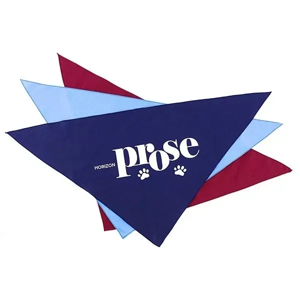 Royal Blue color option for Large Triangle Pet Bandana W/ Screen Print