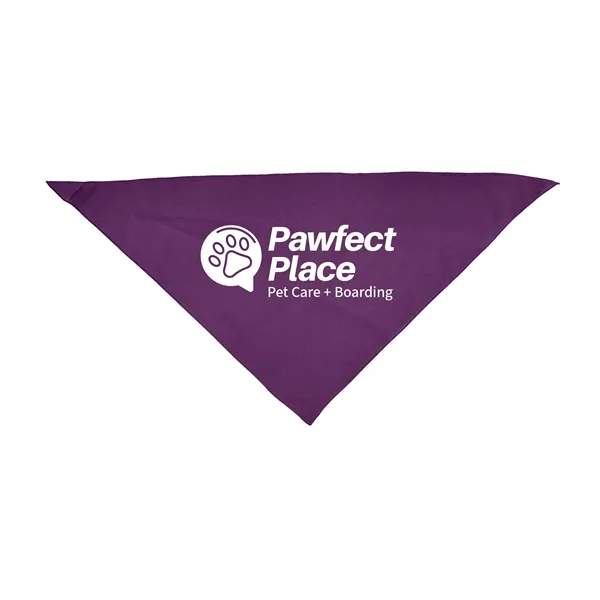 Turquoise color option for Large Triangle Pet Bandana W/ Screen Print