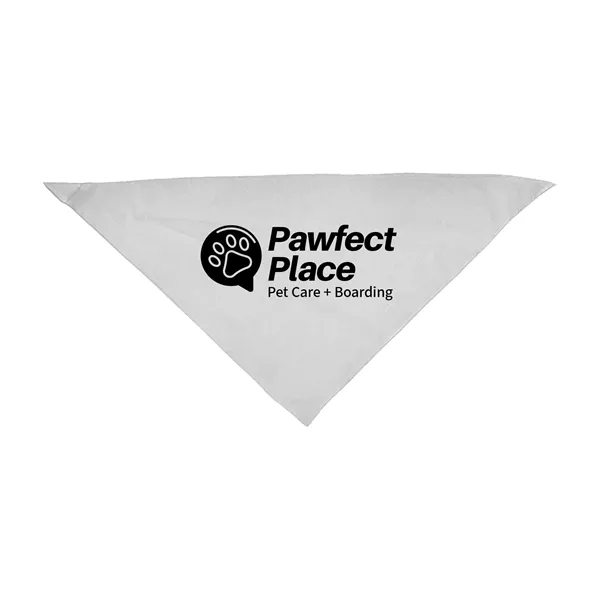 White color option for Large Triangle Pet Bandana W/ Screen Print