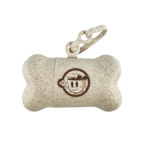 Natural color option for Eco Friendly Bone Dispenser W/ Compostable Bags   Full Color