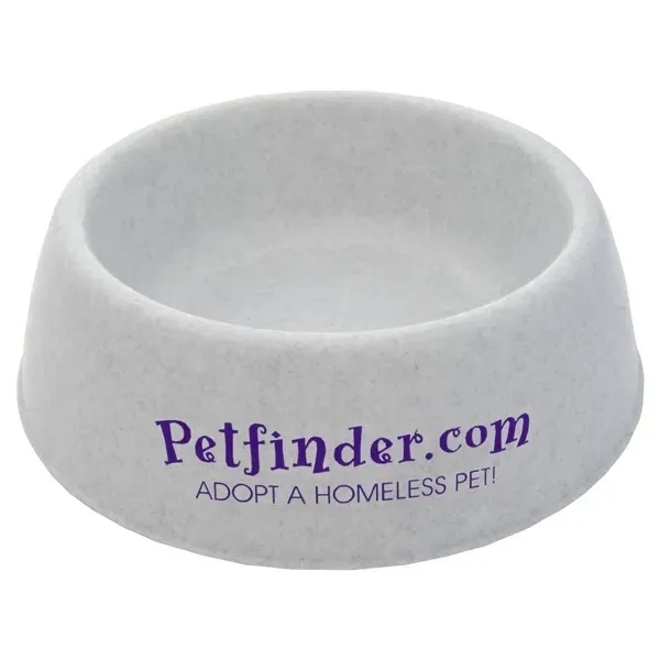 Granite Gray color option for 8" Plastic Pet Bowl
