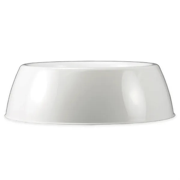 White color option for 8" Plastic Pet Bowl