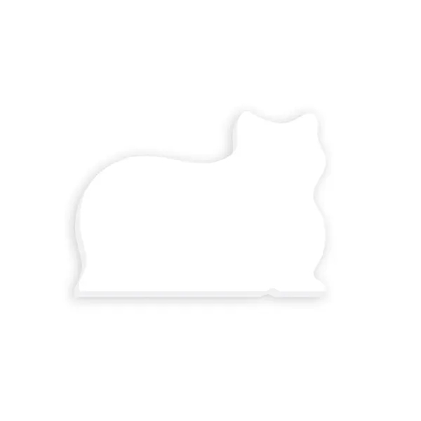 White color option for Cat Shaped Sticky Notes   50 Sheets