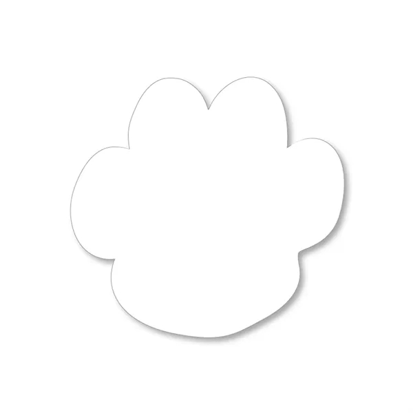 White color option for 5" Paw Shaped Decal