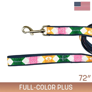 Photo of 72" Heavy Duty Sublimated Leash W/ Gold Colored Hardware